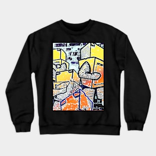 Punk Robots by LowEndGraphics Crewneck Sweatshirt